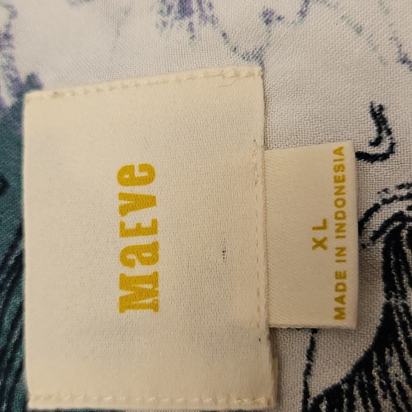 Anthropologie MAEVE Floral Print Bohemian Style Popover Top, size XL - Picture 9 of 13